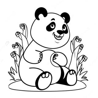 Playful Panda Coloring Page 35894-29947