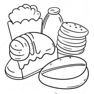 Freshly Baked Bread Coloring Page 35904-29959