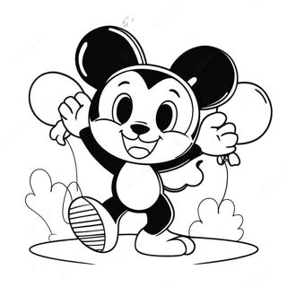 Felix The Cat Playing With Balloons Coloring Page 35914-29966