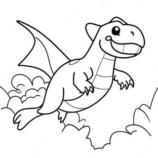 Garchomp Flying In The Sky Coloring Page 35924-29873