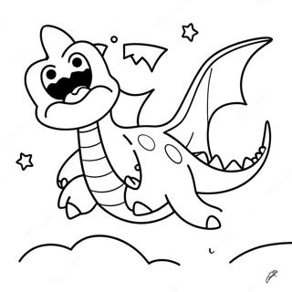 Garchomp Flying In The Sky Coloring Page 35924-29969