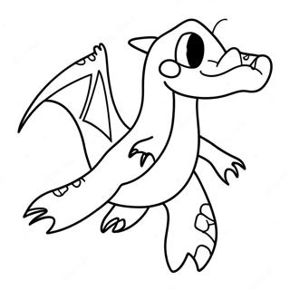 Garchomp Flying In The Sky Coloring Page 35924-29970