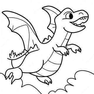 Garchomp Flying In The Sky Coloring Page 35924-29972