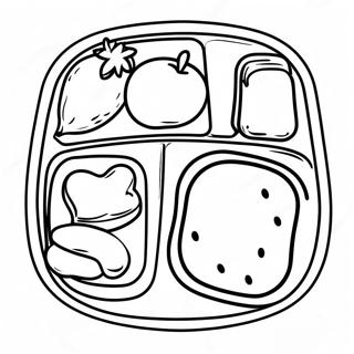 Colorful School Lunch Tray Coloring Page 35944-29889