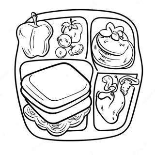 Colorful School Lunch Tray Coloring Page 35944-29985