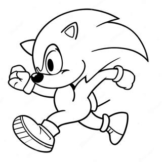 Sonic The Hedgehog Running Fast Coloring Page 35954-29897