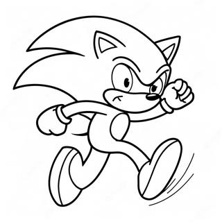 Sonic The Hedgehog Running Fast Coloring Page 35954-29898