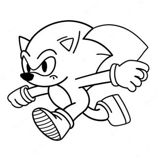 Sonic The Hedgehog Running Fast Coloring Page 35954-29899