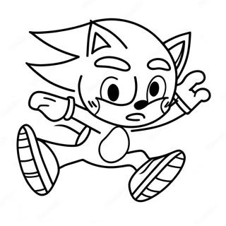 Sonic The Hedgehog Running Fast Coloring Page 35954-29900