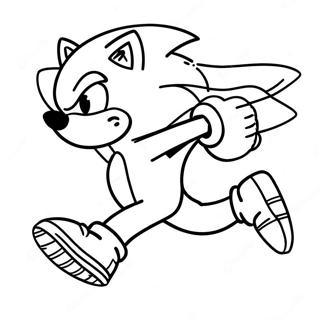 Sonic The Hedgehog Running Fast Coloring Page 35954-29993