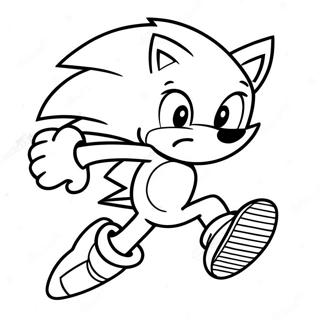 Sonic The Hedgehog Running Fast Coloring Page 35954-29994