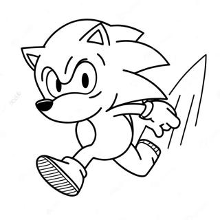 Sonic The Hedgehog Running Fast Coloring Page 35954-29995