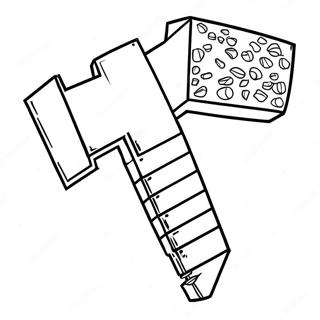 Minecraft Pickaxe Coloring Page 35973-29910