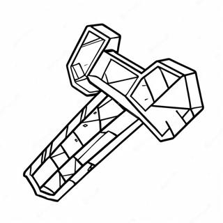 Minecraft Pickaxe Coloring Page 35973-30006