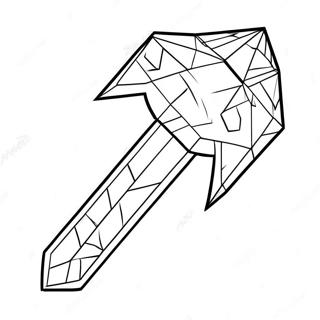 Diamond Minecraft Pickaxe Coloring Page 35974-29914