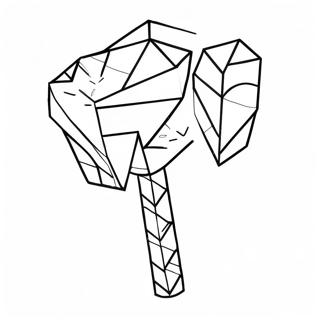 Diamond Minecraft Pickaxe Coloring Page 35974-30014