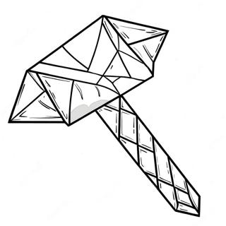 Diamond Minecraft Pickaxe Coloring Page 35974-30016