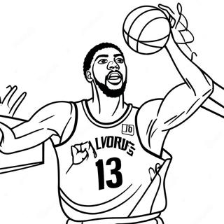 Anthony Davis Dunking Coloring Page 35984-30021