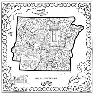 Arkansas State Outline Coloring Page 35993-30036