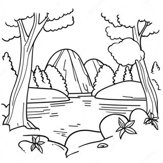 Beautiful Arkansas Nature Scene Coloring Page 35994-30026