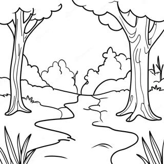 Beautiful Arkansas Nature Scene Coloring Page 35994-30028