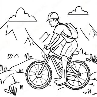 Mountain Bike Adventure Coloring Page 3600-2925