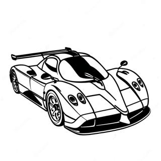 Pagani Zonda In Action Coloring Page 36014-30054