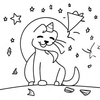 Sparkling Starry Night Coloring Page 36024-30046