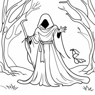 Wraith In Mysterious Shadow Coloring Page 36044-30074