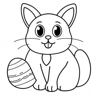 Easter Cat Coloring Page 36053-30063