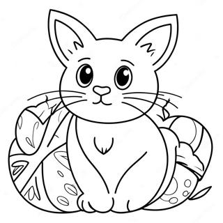 Easter Cat Coloring Page 36053-30064