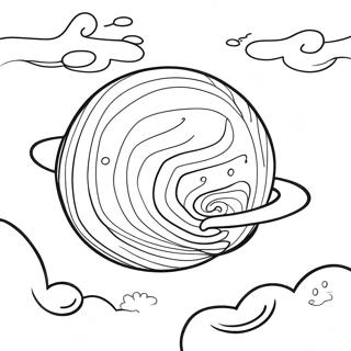 Colorful Jupiter With Swirling Clouds Coloring Page 36074-30093