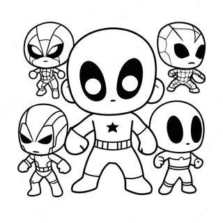 Chibi Marvel Coloring Page 36083-30100