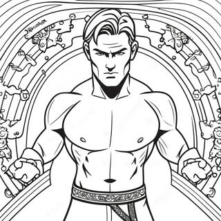 Fighter In The Octagon Coloring Page 36104-30119