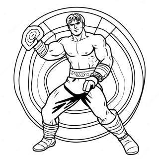 Fighter In The Octagon Coloring Page 36104-30120