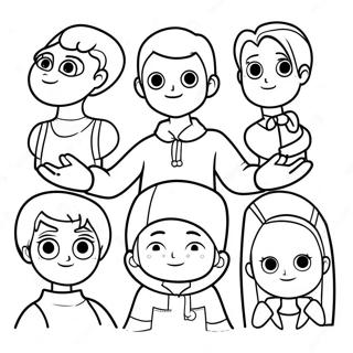 Dream Smp Characters Coloring Page 36134-30144