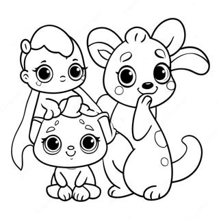 Cute Ragatha With Friends Coloring Page 36144-30149