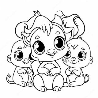 Cute Ragatha With Friends Coloring Page 36144-30151