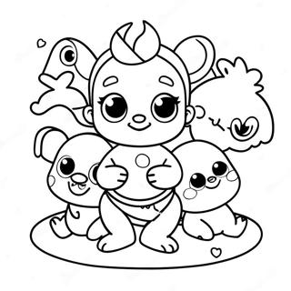 Cute Ragatha With Friends Coloring Page 36144-30152