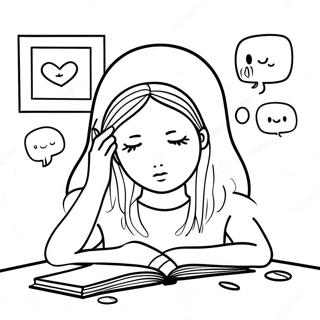 Mental Health Anxiety Coloring Page 36153-30154