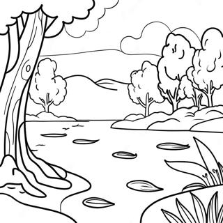 Calming Nature Scene Coloring Page 36154-30160