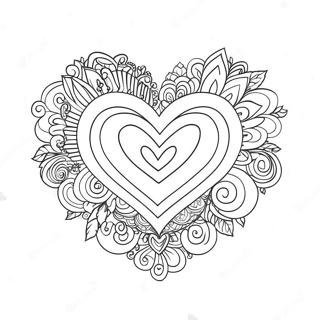 Colorful God Is Love Heart Coloring Page 36164-30168