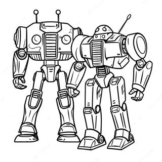 Futuristic War Robots Coloring Page 36174-30179