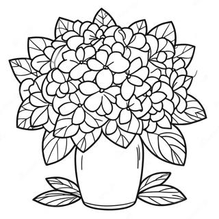 Beautiful Hydrangea Bouquet Coloring Page 36184-30184