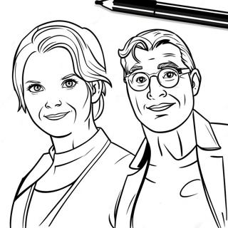 Turning Red Movie Characters Coloring Page 3619-2938