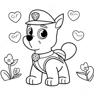 Paw Patrol Valentine Coloring Page 36203-30198