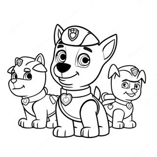 Paw Patrol Valentine Coloring Page 36203-30199