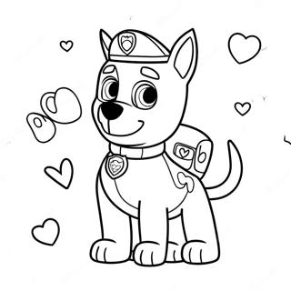 Paw Patrol Valentine Coloring Page 36203-30200