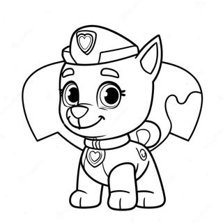 Paw Patrol Valentine Coloring Pages