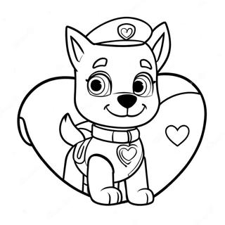 Charming Paw Patrol Hearts Coloring Page 36204-30194